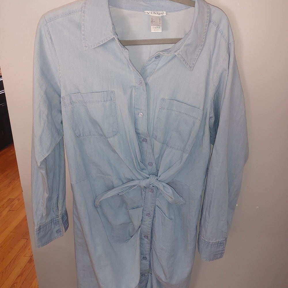 Womens denim shirt dress